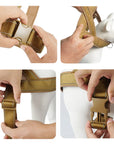 Tactical Anti-Pull Dog Harness - 1000D Nylon Adjustable for Large Dogs, Outdoor Training Vest with Handle & Reflective