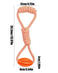 Dog Rope Ball Toy Dog Rope Toy with Ball Food Leakage Design Food Dispenser String Pet Chew Supplies for Medium and Small Puppy