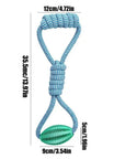 Dog Rope Ball Toy Dog Rope Toy with Ball Food Leakage Design Food Dispenser String Pet Chew Supplies for Medium and Small Puppy