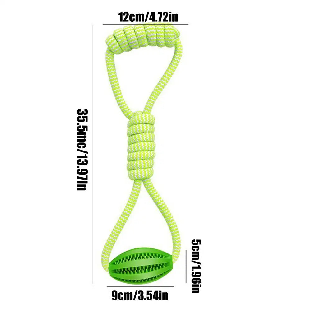 Dog Rope Ball Toy Dog Rope Toy with Ball Food Leakage Design Food Dispenser String Pet Chew Supplies for Medium and Small Puppy